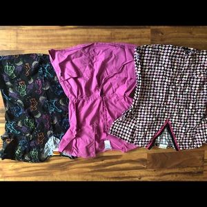 Lot of 3 gently used scrub tops